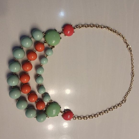Summer Melon Tones Beaded Adjustable Gold-tone Necklace By Occasionally Made - Picture 9 of 12